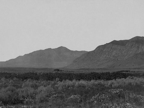 Wahsatch Mountains from Ogden-Utah Black Ornate Wood Framed Art Print with Double Matting by OSullivan, Timothy H