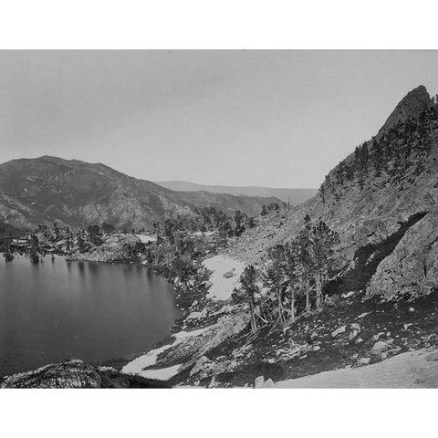 Lake Marian-Humboldt-Nevada Black Modern Wood Framed Art Print by OSullivan, Timothy H