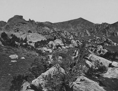 City of Rocks-Idaho Black Ornate Wood Framed Art Print with Double Matting by OSullivan, Timothy H