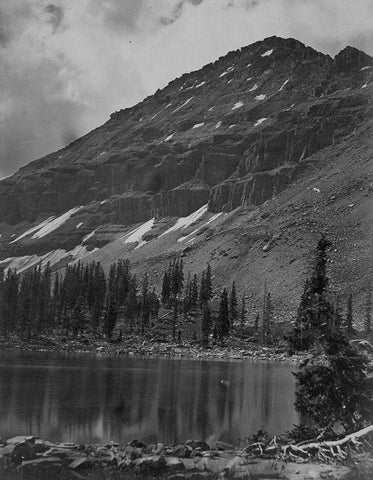 Mt. Agassiz-Uinta Mountains-Utah White Modern Wood Framed Art Print with Double Matting by OSullivan, Timothy H