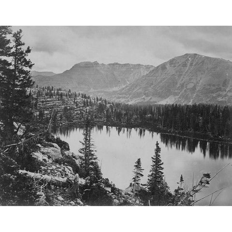 Lake Lall-Uinta Mountains-Utah White Modern Wood Framed Art Print by OSullivan, Timothy H