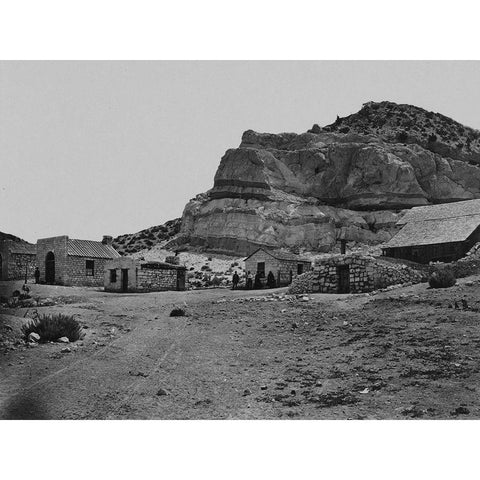 Water rhyolites-near Logan Springs-Nevada White Modern Wood Framed Art Print by OSullivan, Timothy H