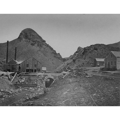 Sugar Loaf-Washoe-Nevada Black Modern Wood Framed Art Print with Double Matting by OSullivan, Timothy H