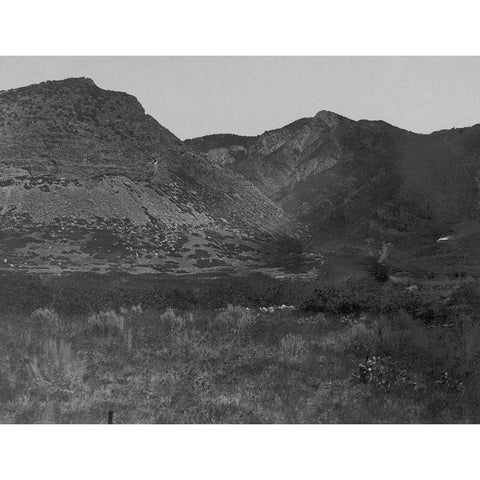 Wahsatch near Ogden-Utah Black Modern Wood Framed Art Print by OSullivan, Timothy H