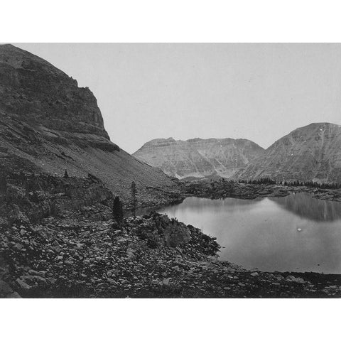 Lake Jan-Uinta Mountains-Utah Black Modern Wood Framed Art Print with Double Matting by OSullivan, Timothy H