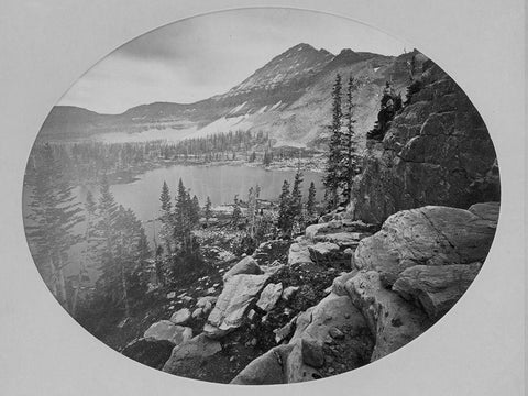 Lake Lall-Uinta Mountains-Utah Black Ornate Wood Framed Art Print with Double Matting by OSullivan, Timothy H