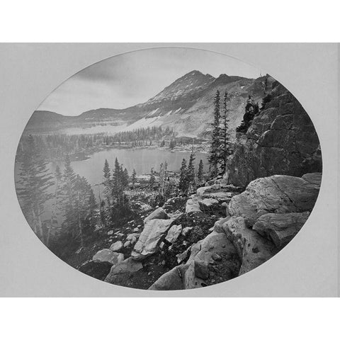 Lake Lall-Uinta Mountains-Utah Black Modern Wood Framed Art Print with Double Matting by OSullivan, Timothy H