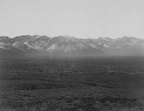 Salt Lake City and Wahsatch Mountains-Utah Black Ornate Wood Framed Art Print with Double Matting by OSullivan, Timothy H