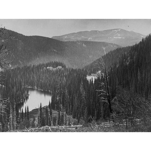 Lost lakes near Meigs Peak-Colorado White Modern Wood Framed Art Print by OSullivan, Timothy H