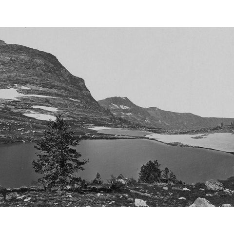 Upland Lake-Humboldt Mountains-Nevada White Modern Wood Framed Art Print by OSullivan, Timothy H