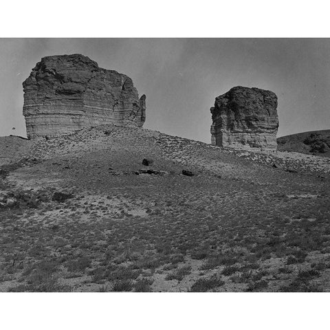 Buttes near Green River City-Wyoming Gold Ornate Wood Framed Art Print with Double Matting by OSullivan, Timothy H