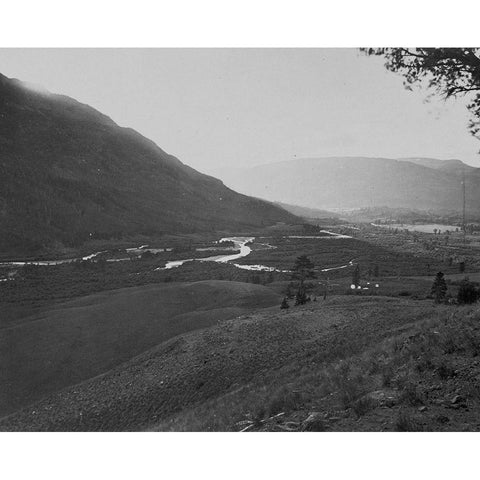 View near head of Conejos River-Colorado White Modern Wood Framed Art Print by OSullivan, Timothy H