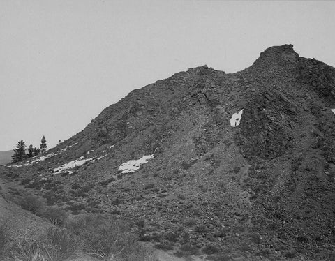 Volcanic hill-Mono Lake-California White Modern Wood Framed Art Print with Double Matting by OSullivan, Timothy H