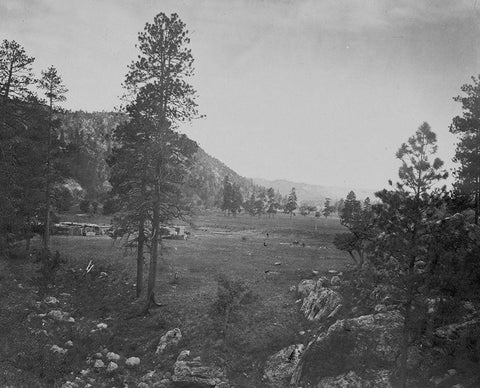 Cooleys Park-Sierra Blanca Range-Arizona Black Ornate Wood Framed Art Print with Double Matting by OSullivan, Timothy H