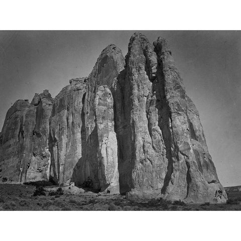 South side of Inscription Rock-New Mexico Black Modern Wood Framed Art Print with Double Matting by OSullivan, Timothy H