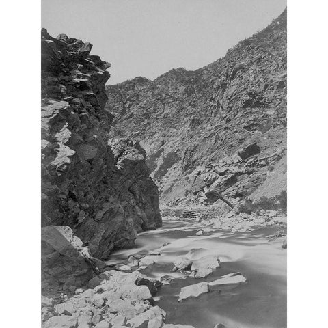 Devils Gate-Weber River-Utah Black Modern Wood Framed Art Print with Double Matting by OSullivan, Timothy H