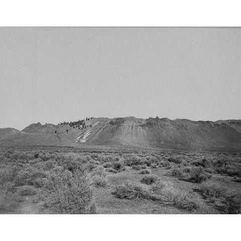 Extinct volcano-Mono Lake-Calafornia Gold Ornate Wood Framed Art Print with Double Matting by OSullivan, Timothy H