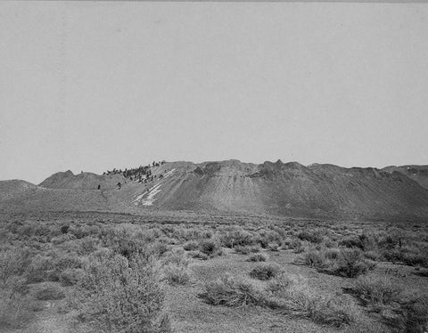 Extinct volcano-Mono Lake-Calafornia White Modern Wood Framed Art Print with Double Matting by OSullivan, Timothy H