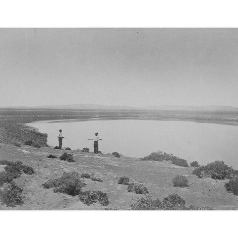 Alkali Lake-Carson Desert-Nevada White Modern Wood Framed Art Print by OSullivan, Timothy H