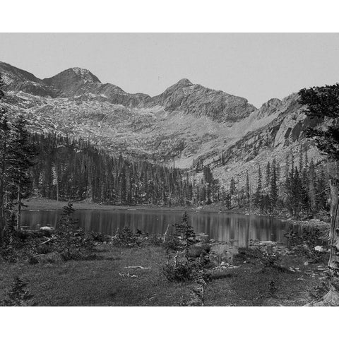 Alpine Lake-Cerro Blanco Mountains-Colorado Black Modern Wood Framed Art Print with Double Matting by OSullivan, Timothy H