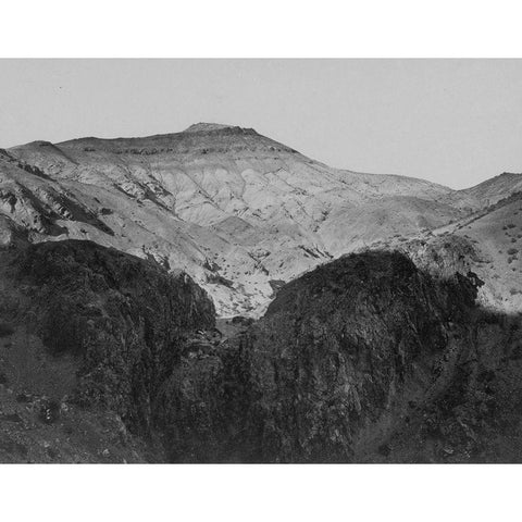 Rhyolite Hills-Pah Ute Range-Nevada White Modern Wood Framed Art Print by OSullivan, Timothy H