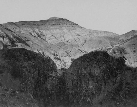 Rhyolite Hills-Pah Ute Range-Nevada White Modern Wood Framed Art Print with Double Matting by OSullivan, Timothy H