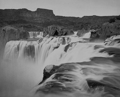 Shoshone Falls-Snake River-Idaho Black Ornate Wood Framed Art Print with Double Matting by OSullivan, Timothy H