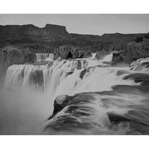 Shoshone Falls-Snake River-Idaho Black Modern Wood Framed Art Print with Double Matting by OSullivan, Timothy H