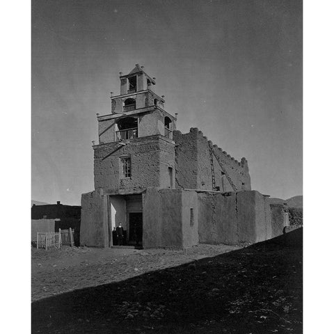 The Church of San Miguel-the oldest church in Santa Fe-New Mexico White Modern Wood Framed Art Print by OSullivan, Timothy H