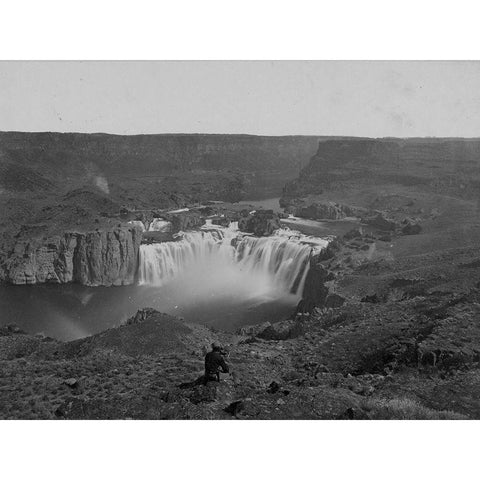 Shoshone Falls-Idaho Gold Ornate Wood Framed Art Print with Double Matting by OSullivan, Timothy H