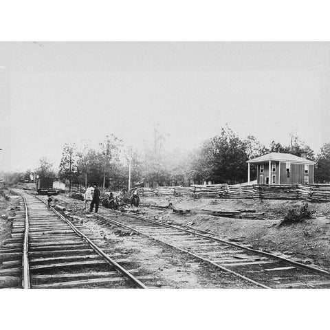 Appomattox Station-Virginia Black Modern Wood Framed Art Print with Double Matting by OSullivan, Timothy H