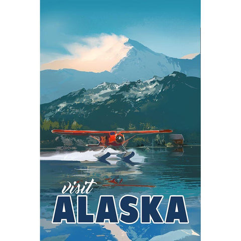 Alaska White Modern Wood Framed Art Print by East Coast Licensing