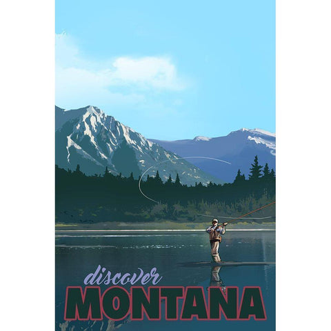 Montana Gold Ornate Wood Framed Art Print with Double Matting by East Coast Licensing