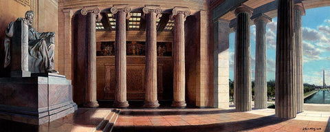 Washington Chronicle V Black Ornate Wood Framed Art Print with Double Matting by Wang, John Z.