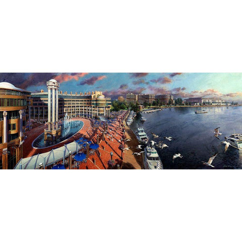 Washington Chronicle IX Black Modern Wood Framed Art Print by Wang, John Z.