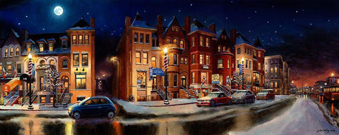 Washington Chronicle X Black Ornate Wood Framed Art Print with Double Matting by Wang, John Z.