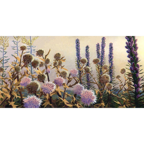 Fairland Trio IV Black Modern Wood Framed Art Print with Double Matting by Wang, John Z.