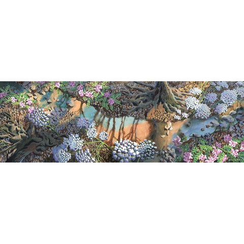 Fairland Trio VII Gold Ornate Wood Framed Art Print with Double Matting by Wang, John Z.