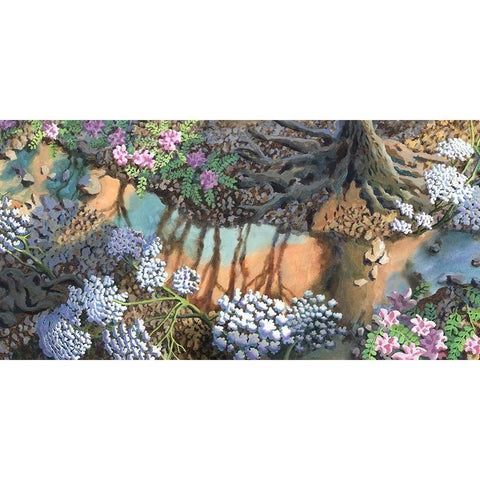 Fairland Trio VIII Black Modern Wood Framed Art Print by Wang, John Z.