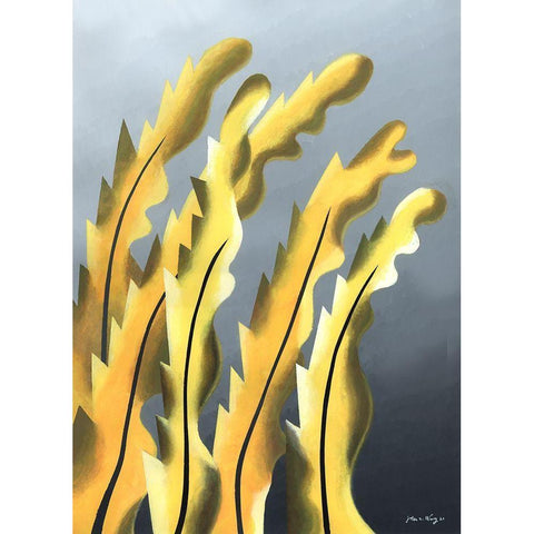 Zillusion VI Black Modern Wood Framed Art Print by Wang, John Z.