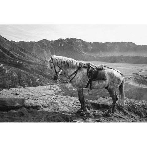 Mountain Rest Stop Black Modern Wood Framed Art Print with Double Matting by The Yellowstone Collection