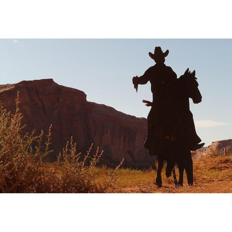 Shadow Rider Gold Ornate Wood Framed Art Print with Double Matting by The Yellowstone Collection