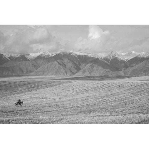 The Open Range Gold Ornate Wood Framed Art Print with Double Matting by The Yellowstone Collection