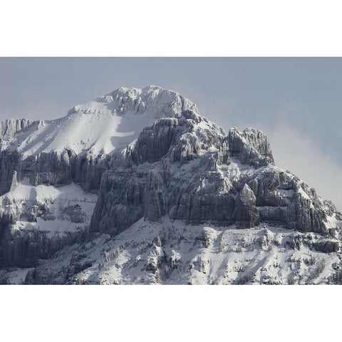 Amphitheater Mountain 3, Yellowstone National Park Black Modern Wood Framed Art Print with Double Matting by Peaco, Jim