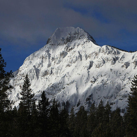 Barronette Peak, Yellowstone National Park White Modern Wood Framed Art Print by Peaco, Jim