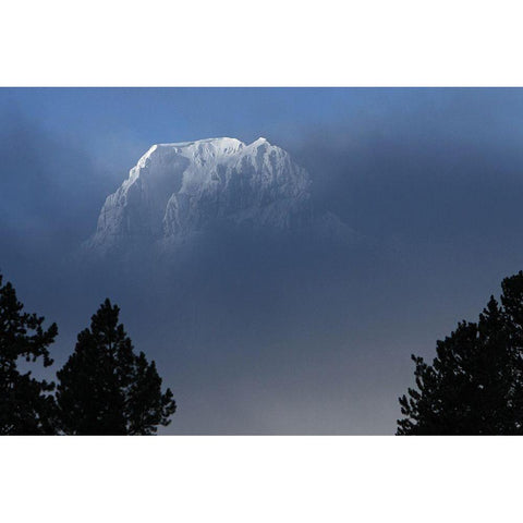 Barronette Peak, Yellowstone National Park Black Modern Wood Framed Art Print with Double Matting by Peaco, Jim