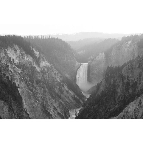 View from Artist Point, Yellowstone National Park White Modern Wood Framed Art Print by The Yellowstone Collection