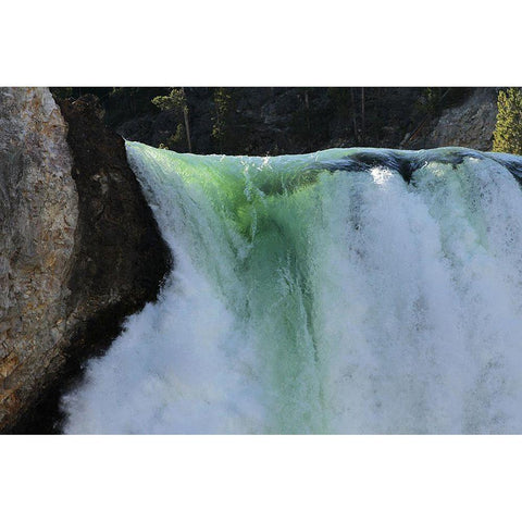 Lower Falls of the Yellowstone River, Yellowstone National Park White Modern Wood Framed Art Print by Peaco, Jim