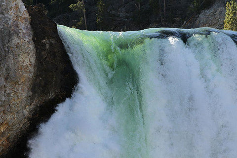 Lower Falls of the Yellowstone River, Yellowstone National Park White Modern Wood Framed Art Print with Double Matting by Peaco, Jim