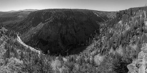 Gardner River Canyon, Yellowstone National Park Black Ornate Wood Framed Art Print with Double Matting by Herbert, Neal